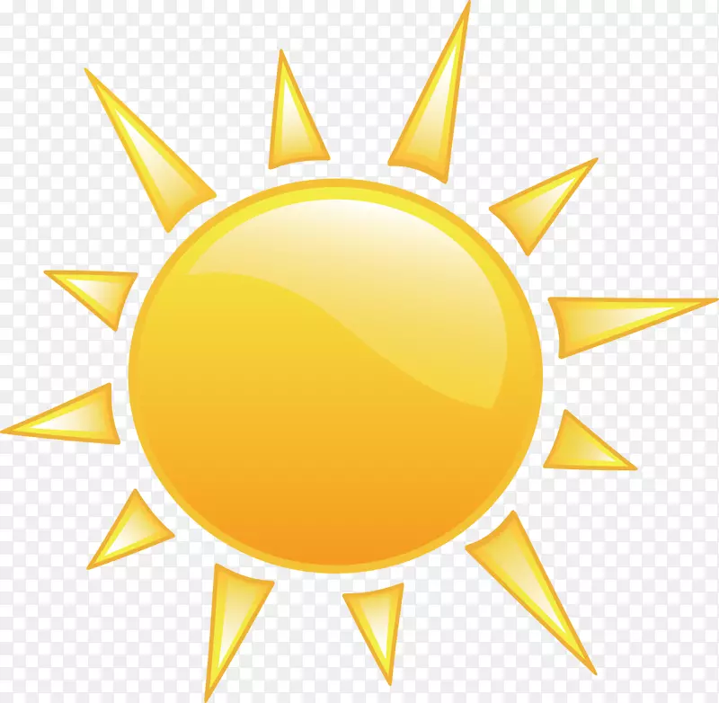 天气预报计算机图标气象学-太阳