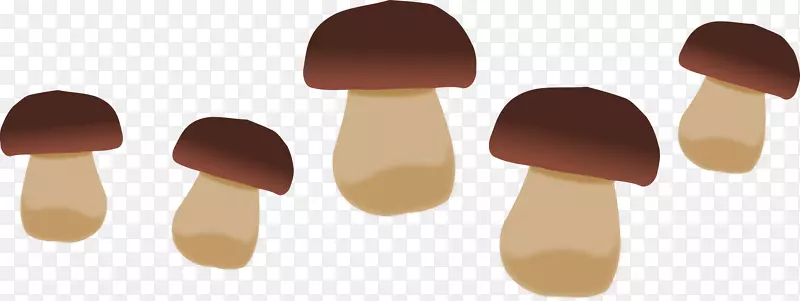 普通食用菌剪贴画-蘑菇