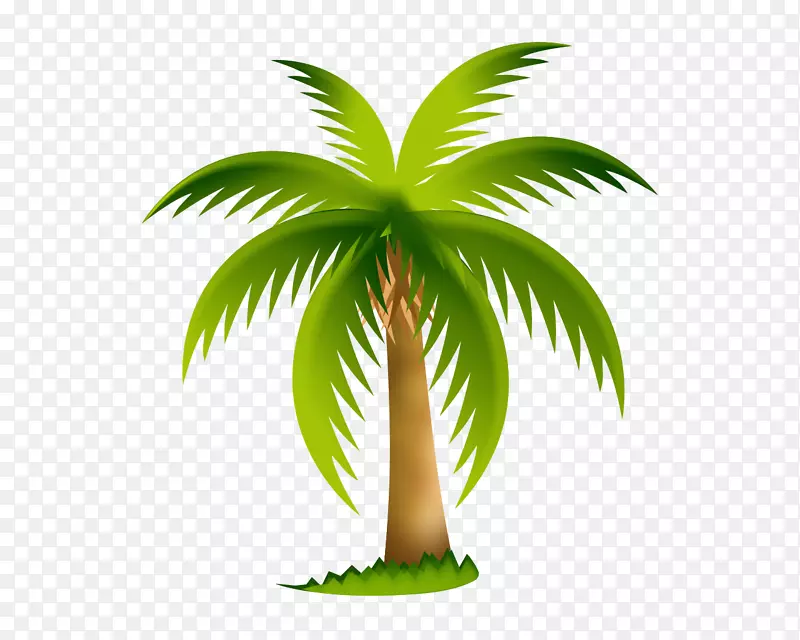 电脑图标槟榔科剪贴画-棕榈树