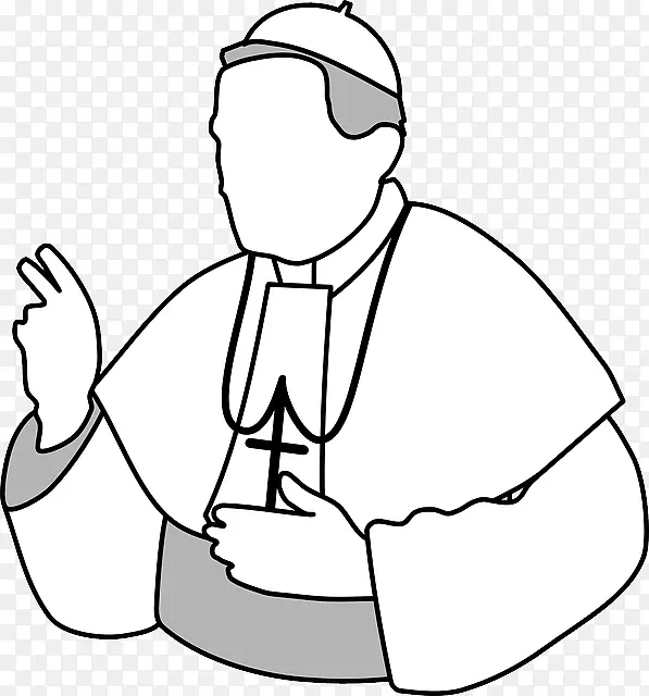 教皇天主教剪贴画-Gereja Kartun