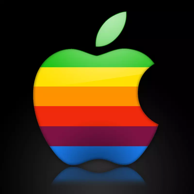 苹果全球开发者大会标志彩虹苹果