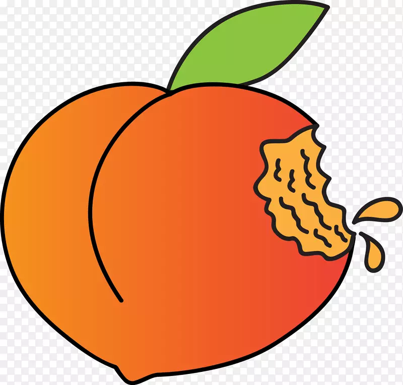 桃子开花植物食品剪贴画-桃子