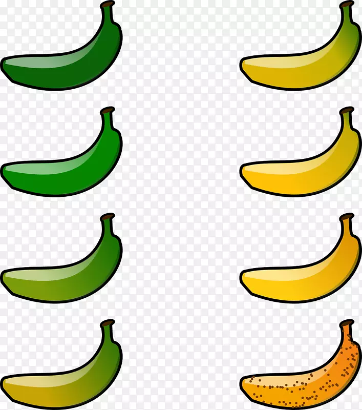 烹饪香蕉水果食品剪贴画-香蕉