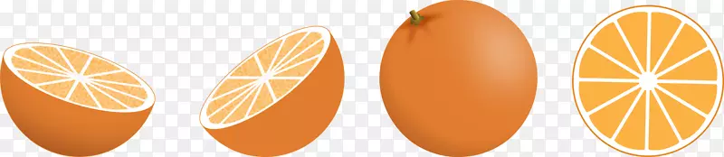 橙汁水果剪贴画-橘子