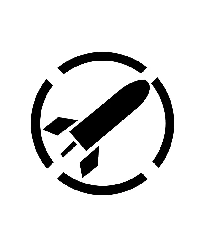 模版火箭标志剪辑艺术-火箭船模板