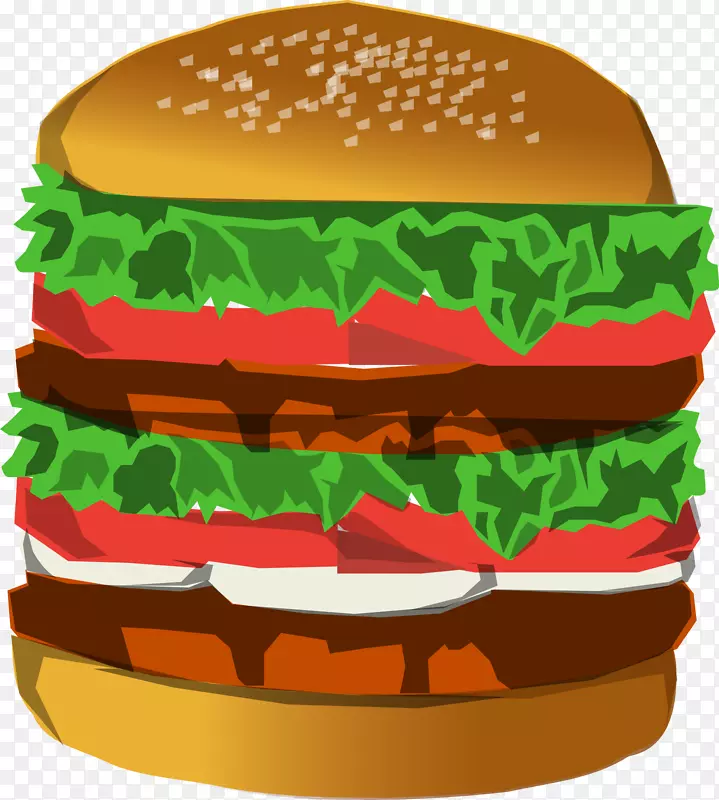 汉堡芝士汉堡素食汉堡热狗夹艺术汉堡三明治