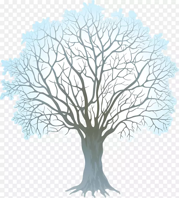 树木冬季树枝剪贴画-冬季树枝剪贴画