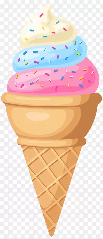 冰淇淋锥，那不勒斯冰淇淋，雪锥，冰淇淋