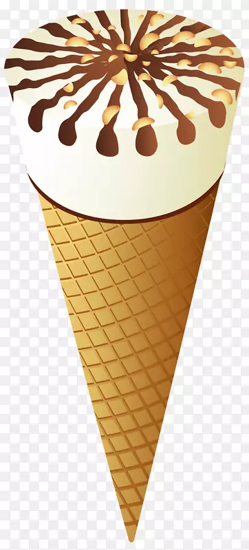 冰淇淋锥，雪锥圣代巧克力冰淇淋-冰淇淋