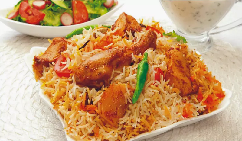 Hyderabadi biryani印度料理，Mughlai菜肴，raita-大米