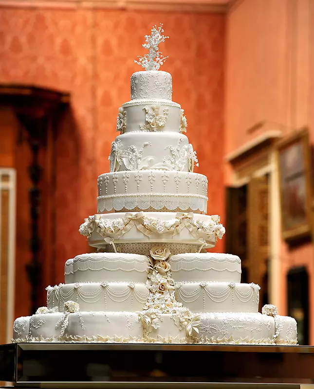 威斯敏斯特修道院博物馆威廉王子和凯瑟琳·米德尔顿婚礼蛋糕水果蛋糕-婚礼蛋糕