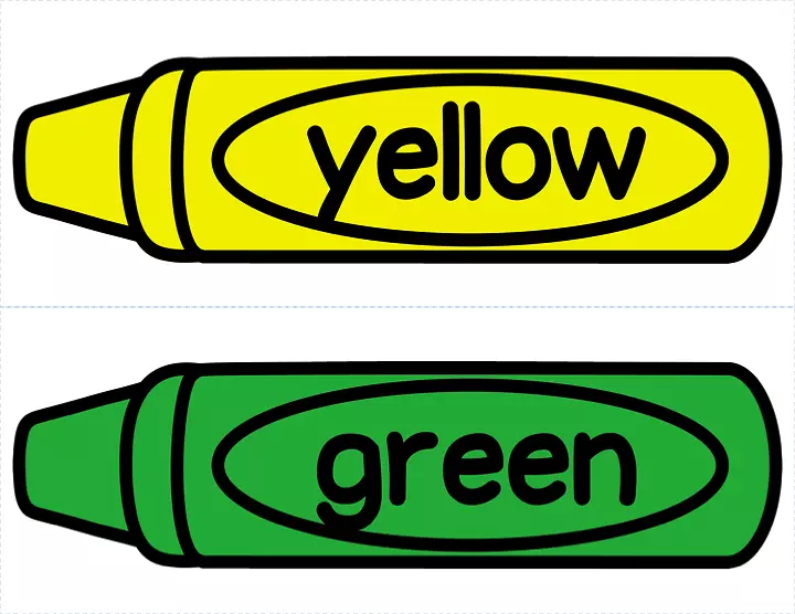蜡笔彩色铅笔蜡笔剪贴画绿色蜡笔剪贴画