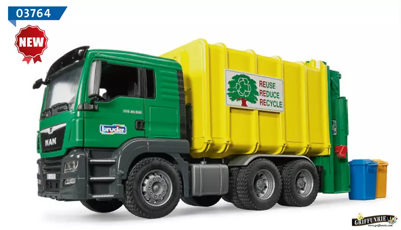 曼TGA垃圾车玩具感应雷湾卡车