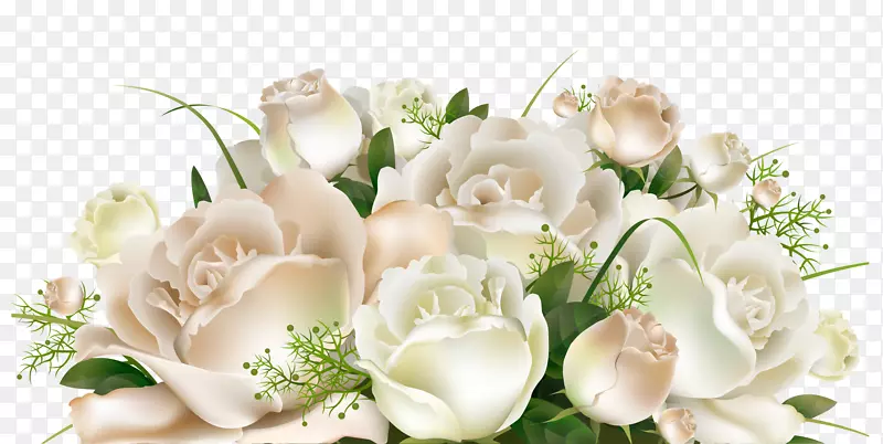婚礼邀请函封装了附言-白玫瑰