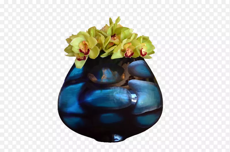 花卉花瓶画蓝宝石摄影.花瓶