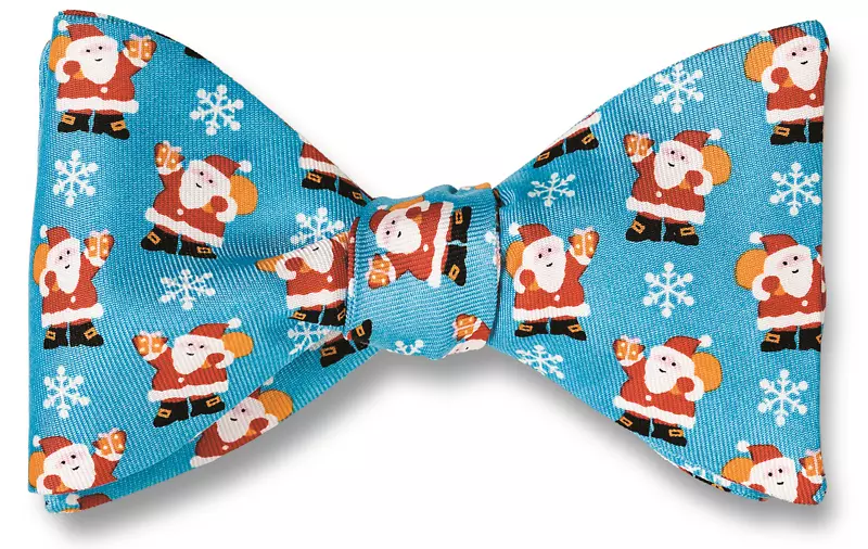 领结圣诞老人圣诞树领带
