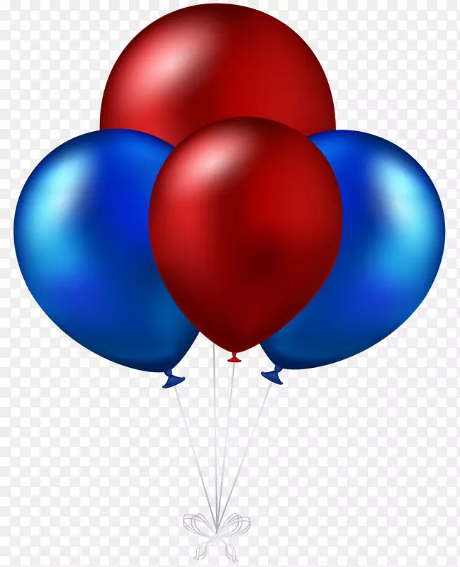 气球蓝色红夹子艺术-气球