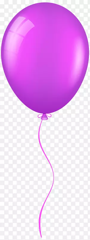 气球紫色剪贴画-气球
