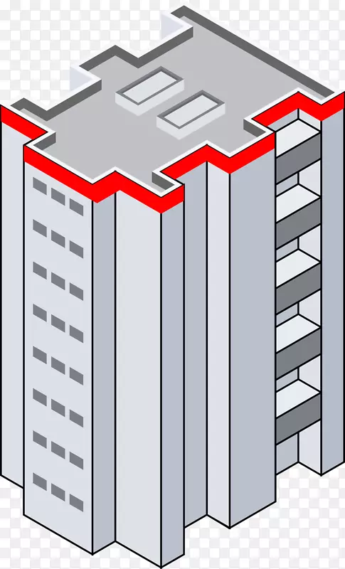 建筑等距投影计算机图标.建筑