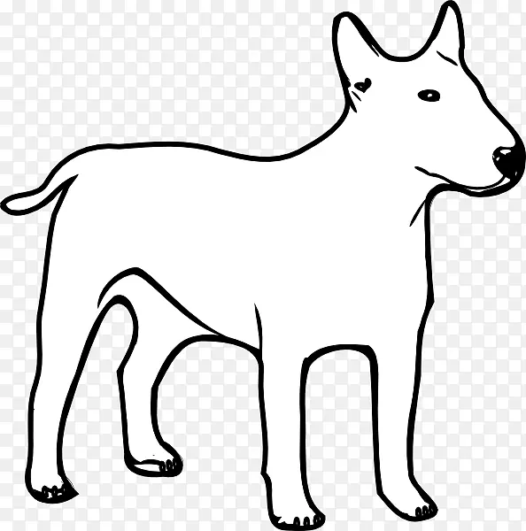 达克斯孔氏公司狗玩具黑白剪贴画-狗轮廓