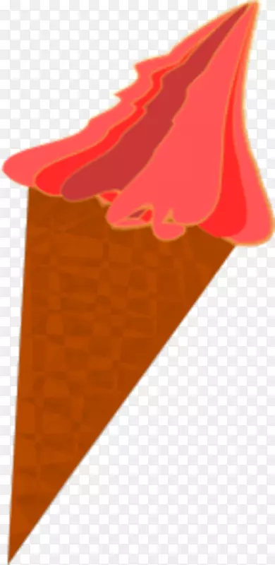 冰淇淋锥巧克力冰淇淋雪锥