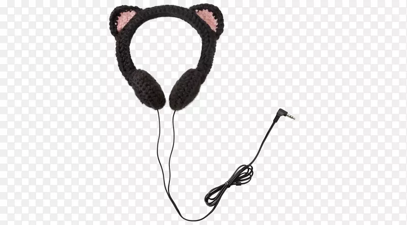 黑猫戴耳机无畏猫耳