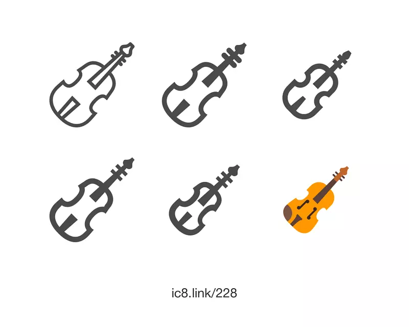 小提琴计算机图标字符串.小提琴