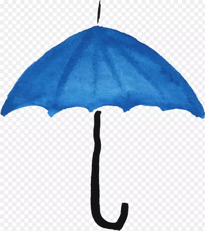 雨伞水彩画-雨伞