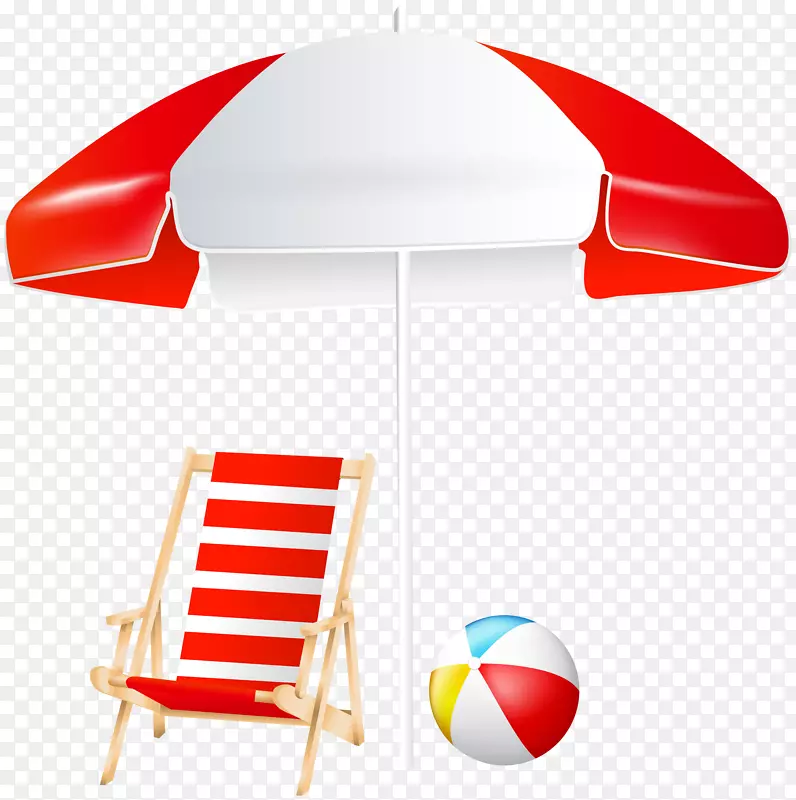 安全搜索沙滩球夹艺术-伞