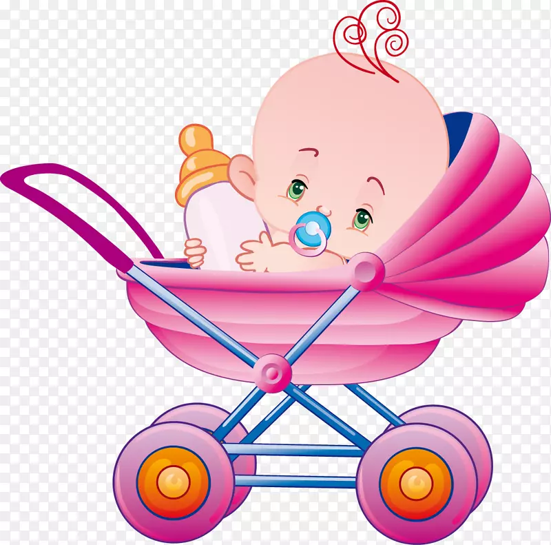 婴儿淋浴婴儿运输男孩剪贴画-婴儿