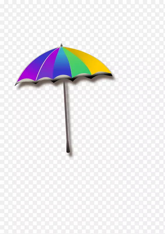 雨伞彩虹剪贴画-雨伞