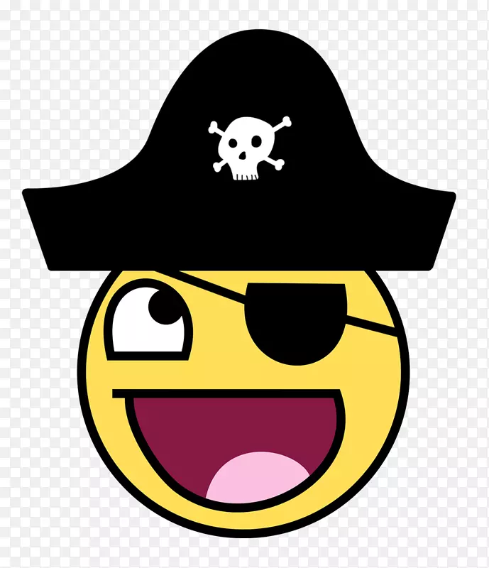 T恤笑脸剪贴画海盗