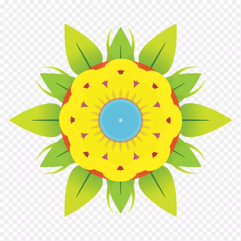 花卉剪贴画-抽象花PNG透明图像