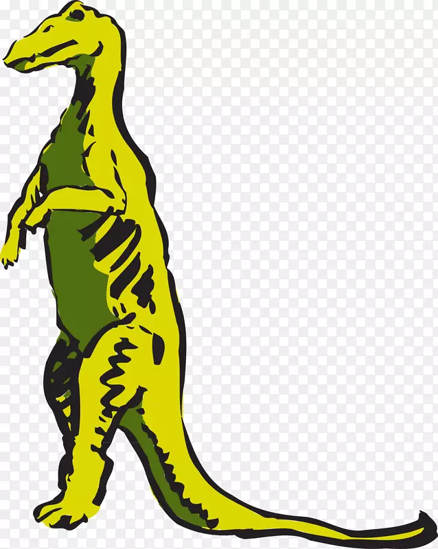 恐龙公园暴龙黄色剪贴画-恐龙