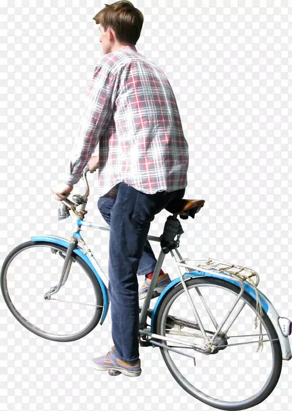 自行车摄影-坐自行车人