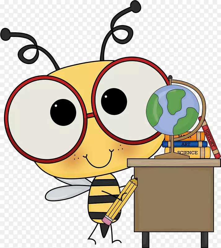 蜜蜂小学数学学校剪贴画-备注2.0