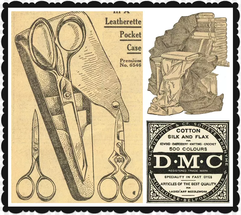19世纪纸古董缝纫针