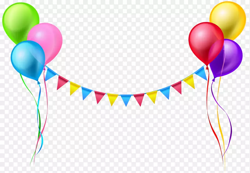 飞机气球夹艺术-生日快乐