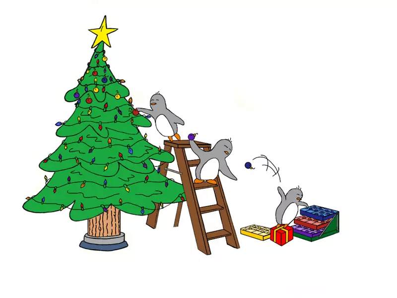 圣诞树，圣诞装饰，剪贴画-圣诞时间图片
