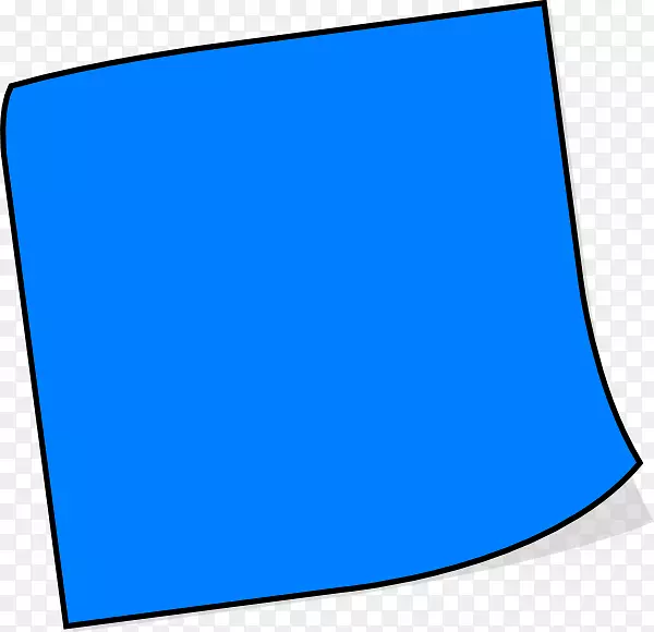 贴纸蓝色剪贴画蓝色矩形剪贴画