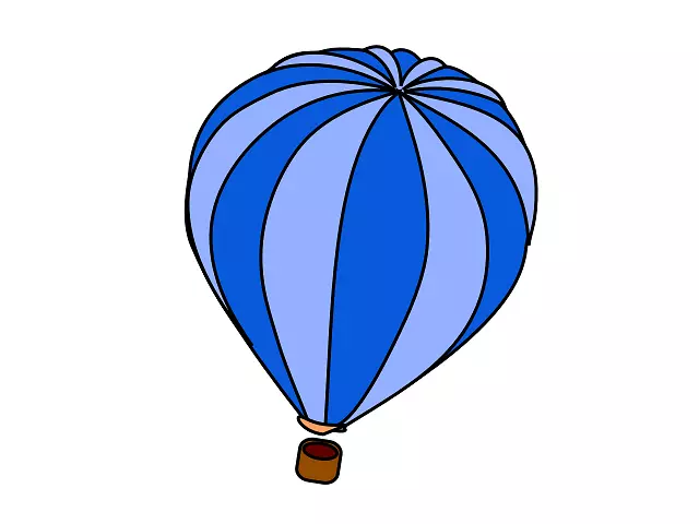 热气球夹艺术.蓝色气球夹子