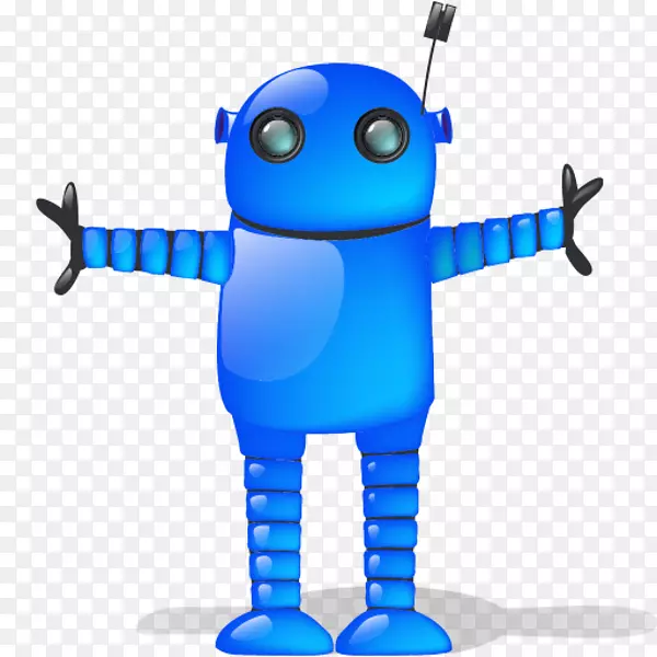 蓝色机器人电脑图标android剪贴画