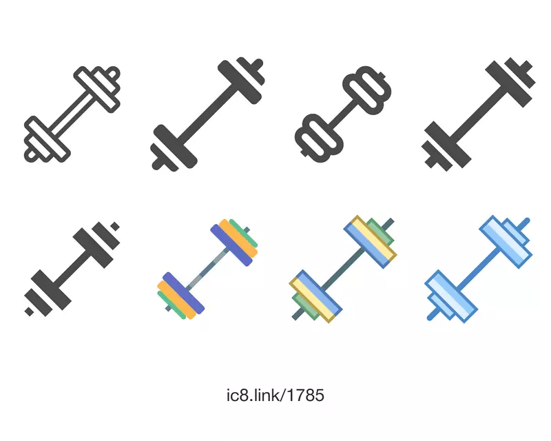 计算机图标杠铃字体