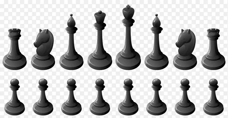 国际象棋剪贴画中的棋盘黑白相间