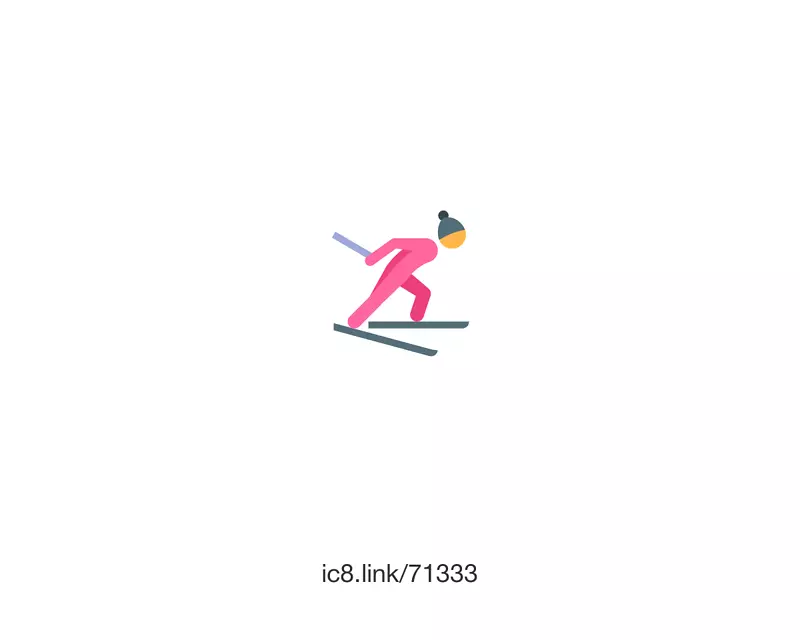 电脑图标越野滑雪字体滑雪