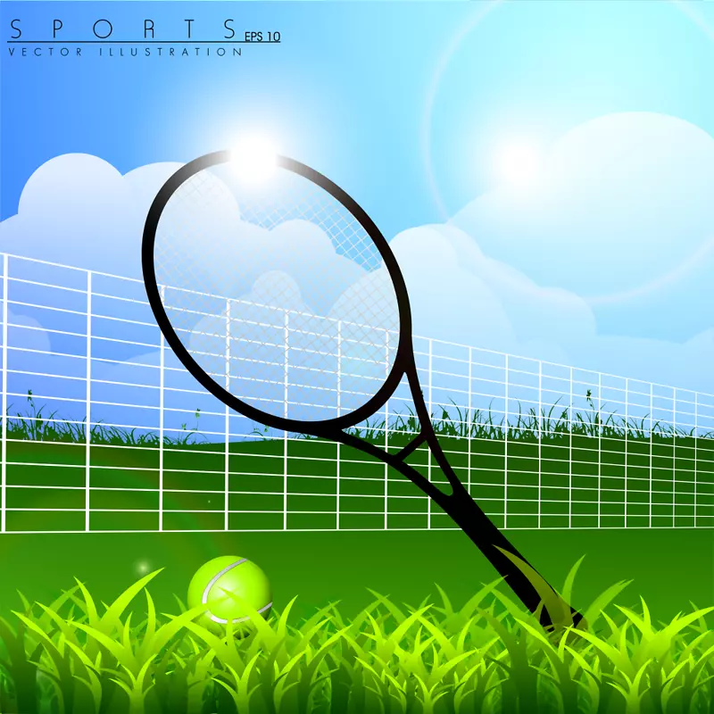 球类网球弦草球场运动-网球