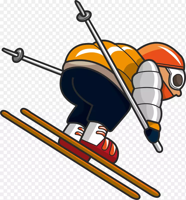 极限运动滑雪绘画剪辑艺术滑雪