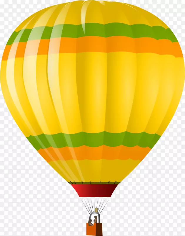 航空旅行热气球夹艺术.降落伞