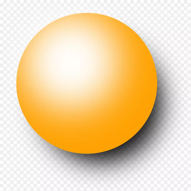 库杰尔橙色电脑图标剪贴画-乒乓球