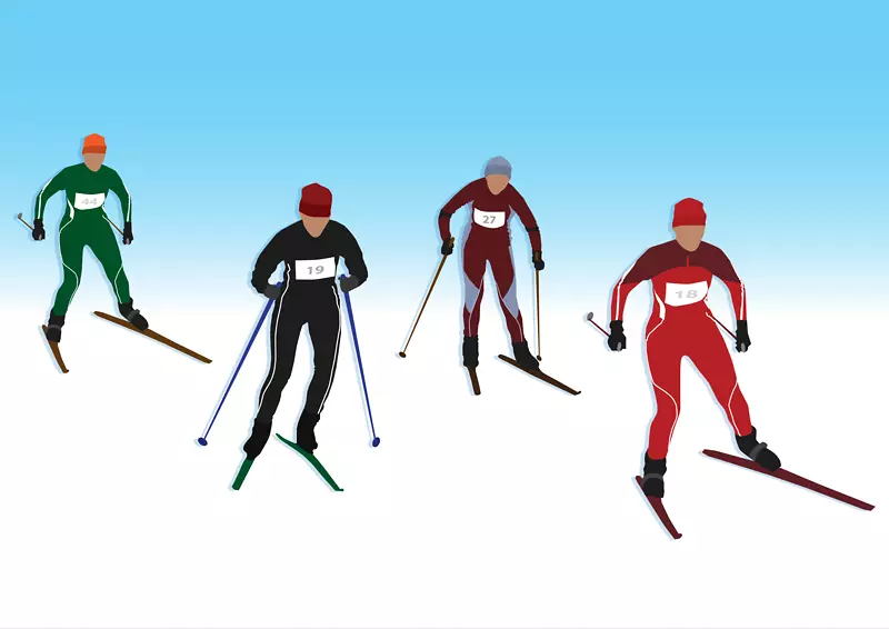 越野滑雪冬季运动北欧滑雪